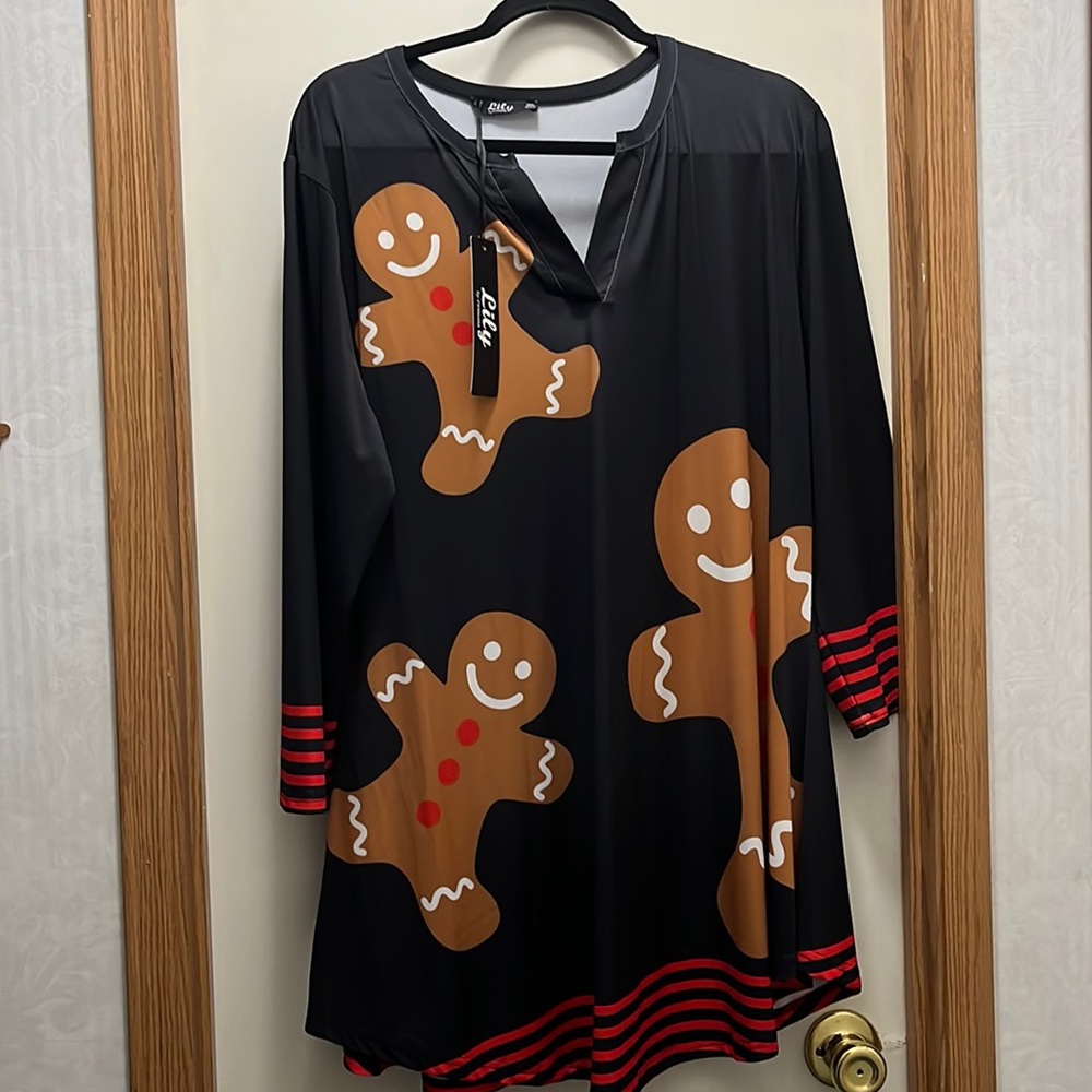 Lily Gingerbread Dress 1x